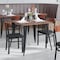 Flash Furniture Black Vinyl Seat Dining Chair with Walnut Wood Back XU-DG6V5BV-WAL-GG - alternate 2